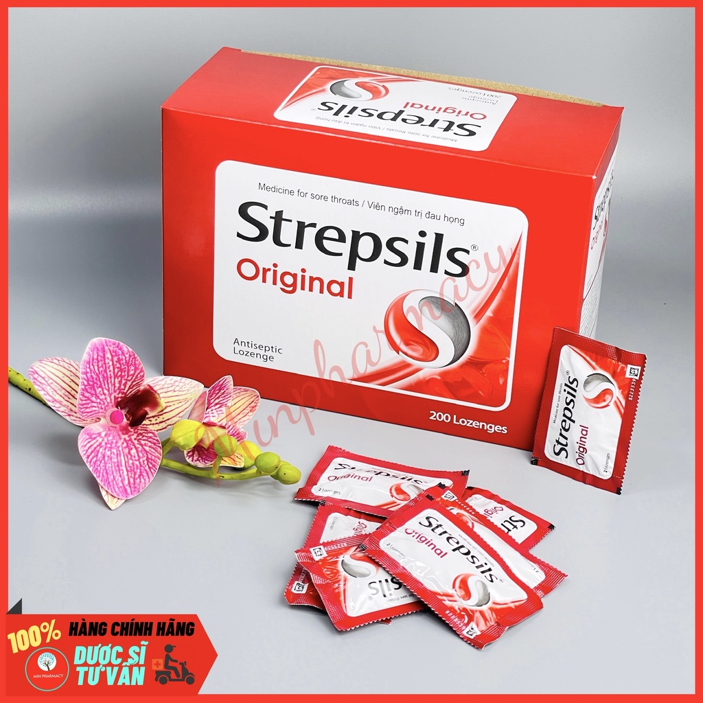 Viên ngậm Giảm ho, Giảm đau họng STREPSILS Original  - Minpharmacy