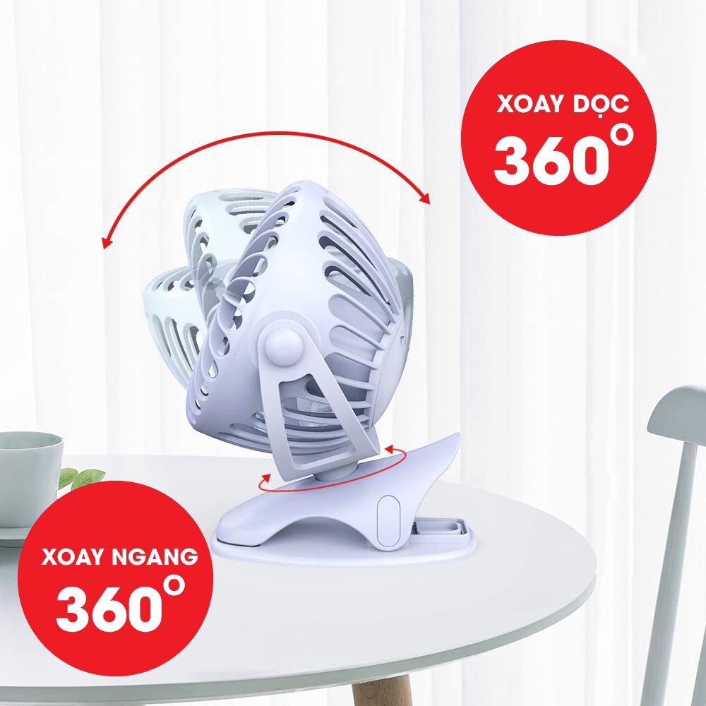 Quạt xạc điện đa năng mini (dung tích pin 6400mA - thời gian sử dụng lên tới 32h)