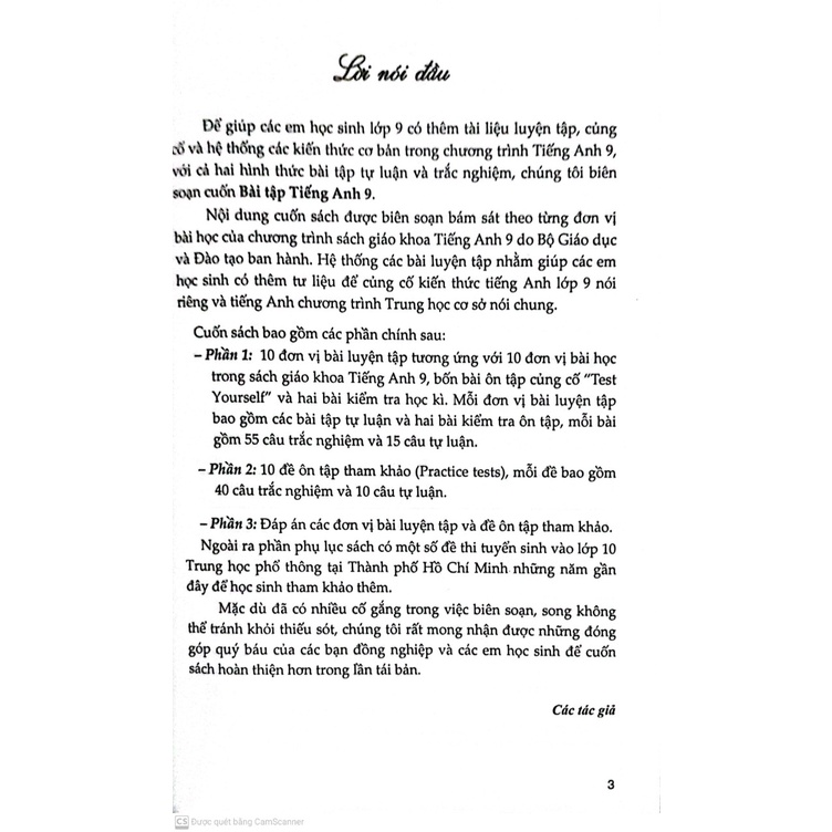 Sách bài tập Tiếng Anh lớp 9 có đáp án - Mới Nhất