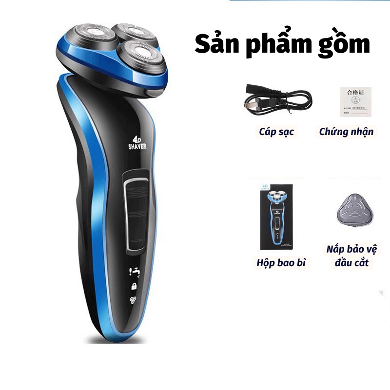 Máy Cạo Râu Mini Máy Cạo Râu Đa Năng 3 Lưỡi Kép Sắc Bén Chống Nước ST