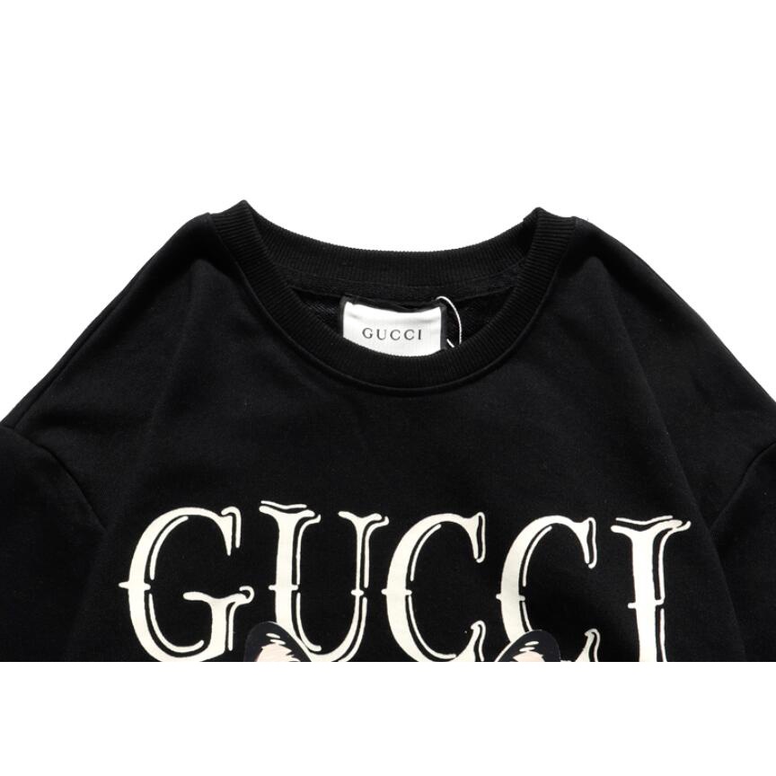 Áo Sweater Cổ Tròn Chất Liệu Cotton In Hình Gucci Thời Trang