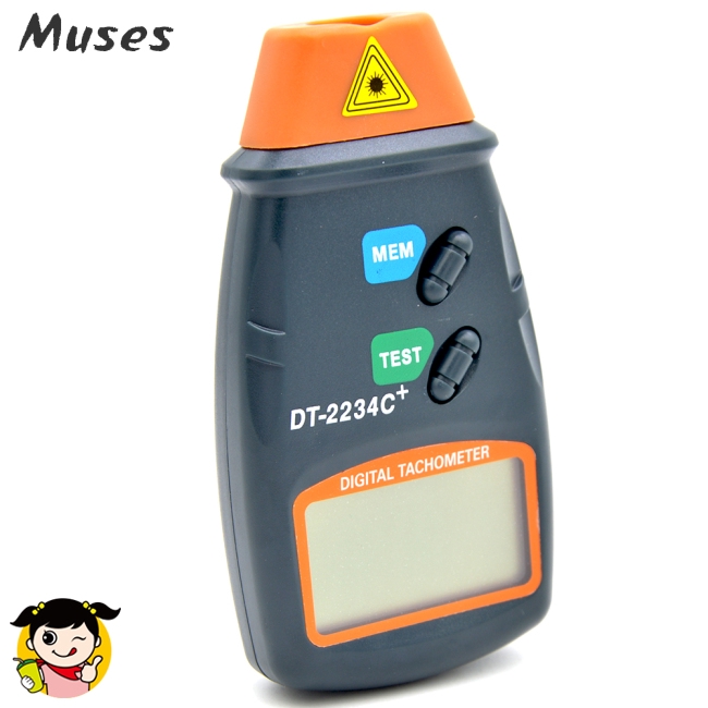 Muse07 DT2234 C+ Digital Tachometer RPM Meter Non-Contact 2.5RPM-99999RPM LCD Display Speed Meter Tester