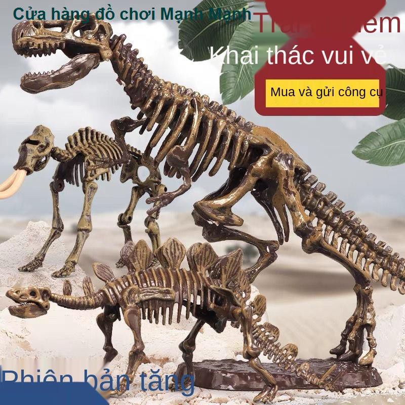 Hóa thạch khủng long trẻ em Mô hình bộ xương Tyrannosaurus rex Sản xuất thủ công DIY của Đồ chơi khai quật khảo cổ học c