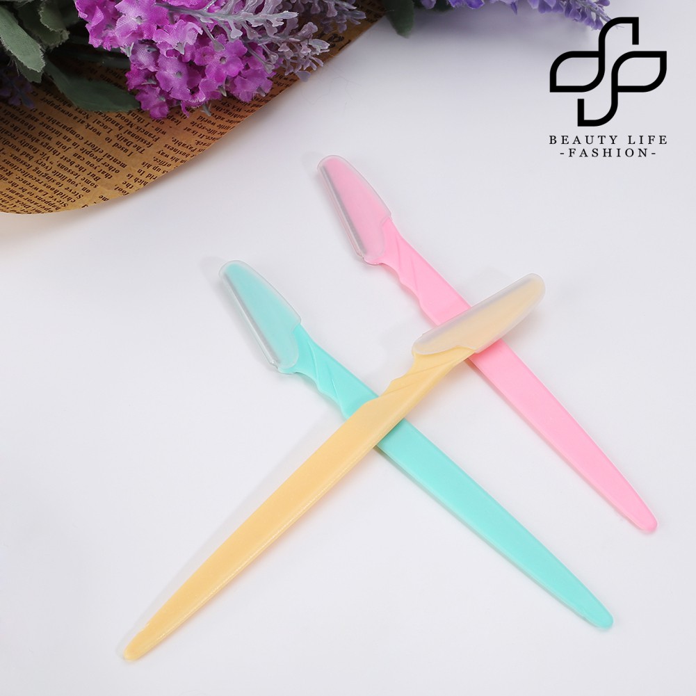 Set 3 Dao Cạo Lông Mày Bằng Thép Không Gỉ Tiện Dụng