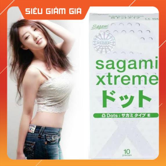 [SIÊU GIẢM GIÁ] Bao Cao Su SAGAMI XTREME Gai Gân Siêu Mỏng Hộp 10 Cái [Đền tiền 200% niếu giả]