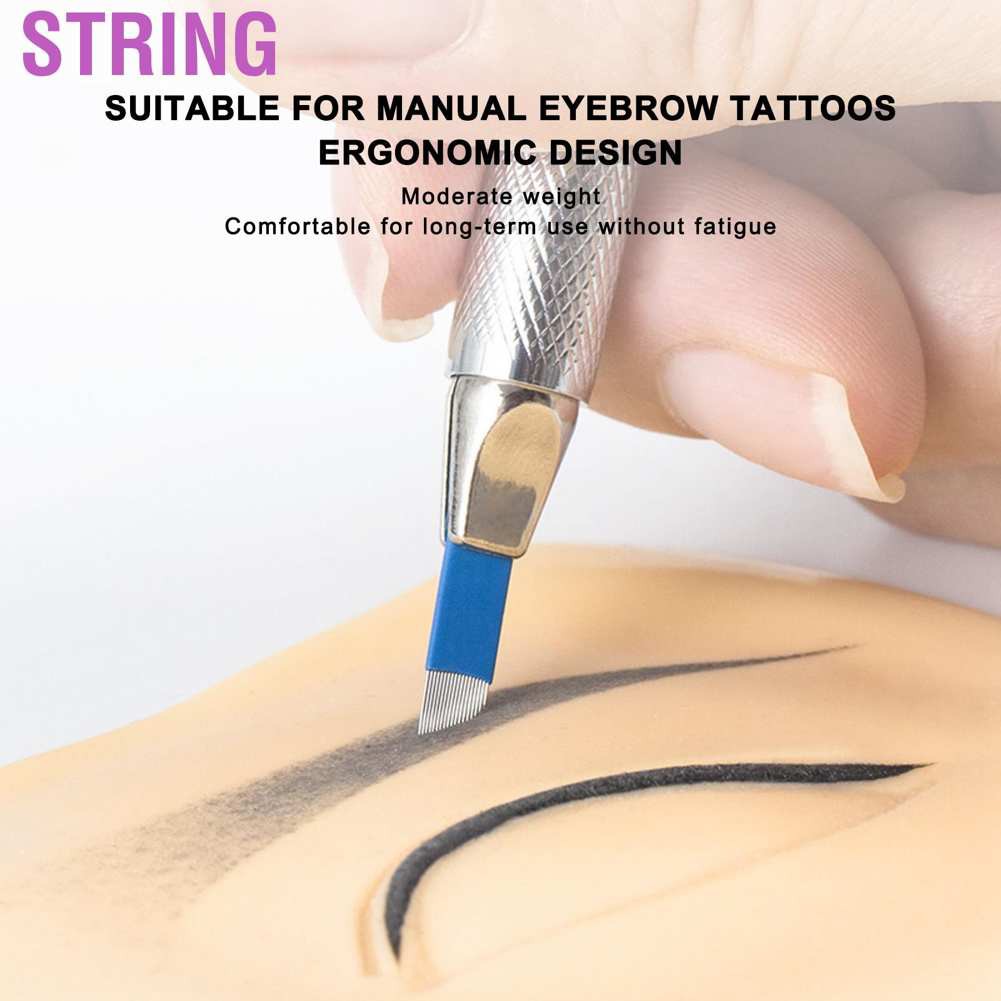 String Slot Type Makeup Eyebrow Lip Manual Tattoo Pen Metal Microblading Accessory