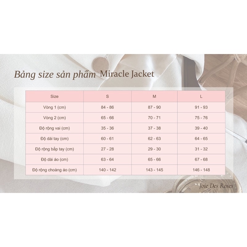Áo khoác dạ Miracle Jacket by Joie des Roses | BigBuy360 - bigbuy360.vn