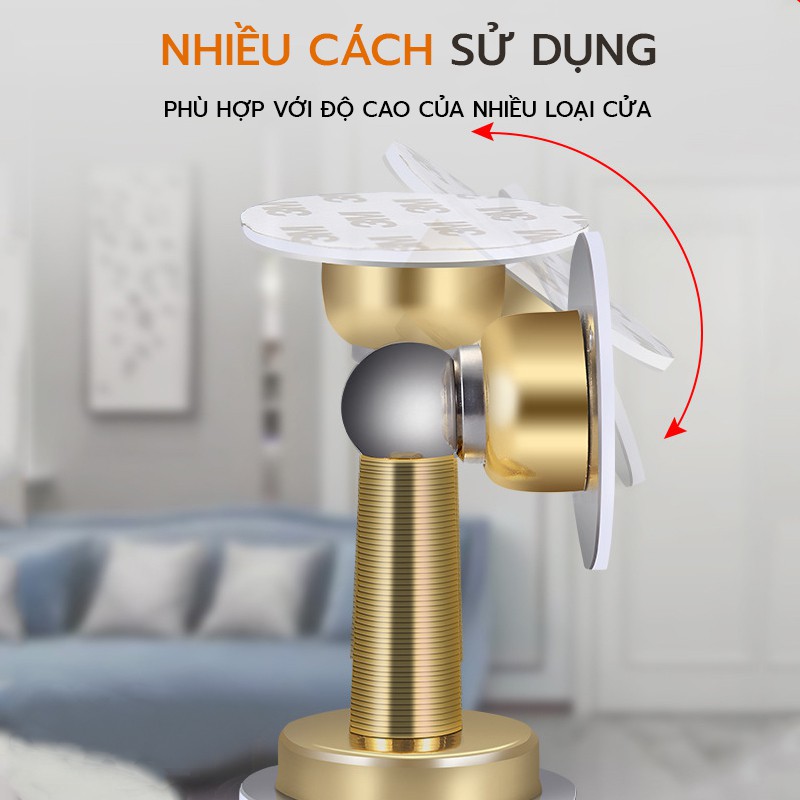 Chặn cửa thông minh - inox 304 Thép không gỉ - Sử dụng băng dính 3M không cần khoan đục - Nam châm hút cực mạnh 3DO