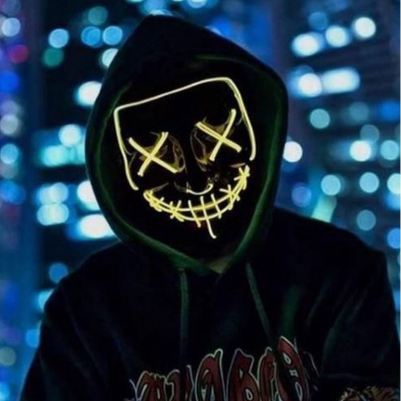 Mặt Nạ Hóa Trang Halloween Có Đèn Led Phát Sáng Độc Đáo