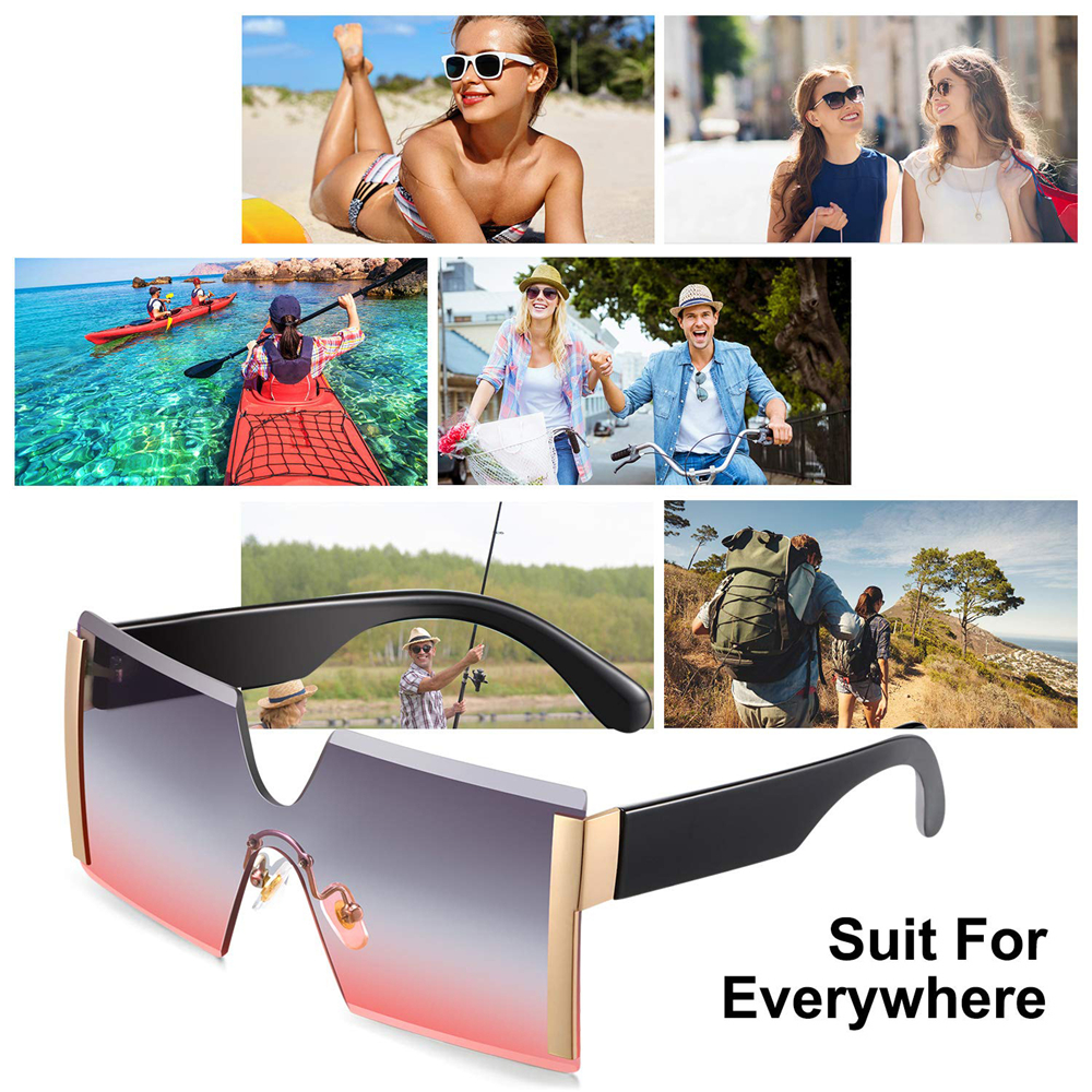 Kính Mát Gọng Vuông Oversize Chống Tia Uv400 Thời Trang Cho Nữ | BigBuy360 - bigbuy360.vn