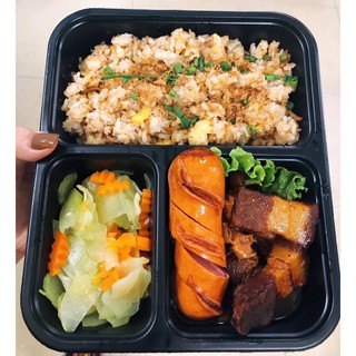 Set 50 Hộp cơm 3 ngăn 👉👉👉 dùng một lần tiện lợi!