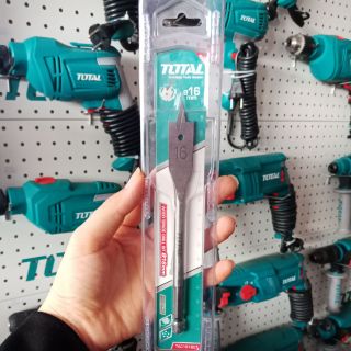 Mũi khoan gỗ đầu dẹp đuôi lục 16mm total tac161601