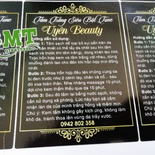 In tem túi zip tắm trắng