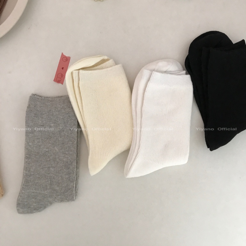 Vớ Thể Thao Thoáng Khí Màu Sắc Đơn Giản Phong Cách Hàn Quốc