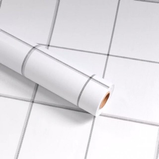 10m Giấy dán tường kẻ ô vuông to viền đen sẵn keo khổ 45cm siêu đẹp