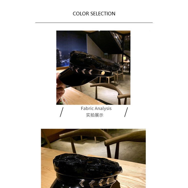 Mũ beret da phong cách Âu Mỹ thời trang thu đông cho nữ