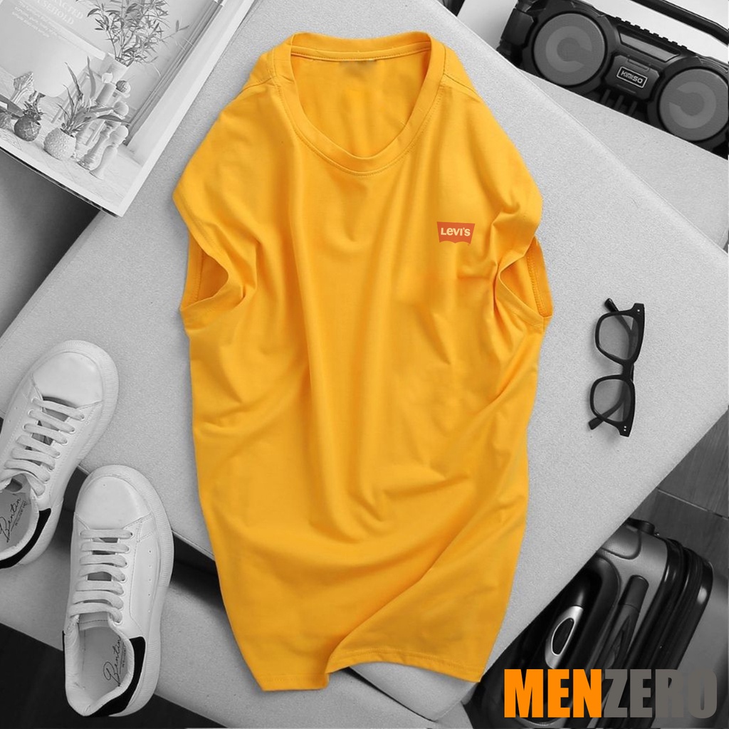 Áo Thun Nam Cotton Tanktop Không Tay Sát Nách Rộng Logo Mẫu | BigBuy360 - bigbuy360.vn