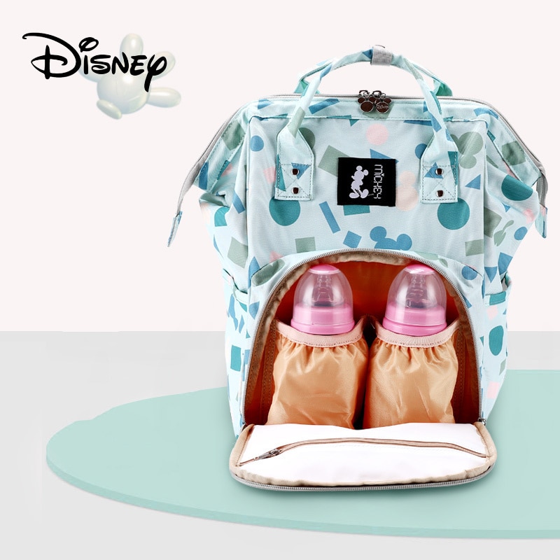 Túi đựng tã em bé Disney giữ nhiệt sức chứa lớn gắn xe đẩy du lịch dành cho mẹ