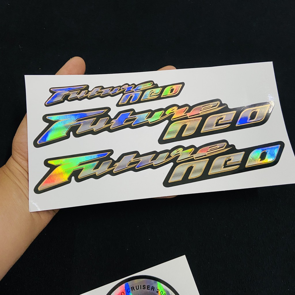 Bộ tem crom bóng dán xe FUTURE NEO, tem trang trí xe máy siêu chất thể hiện điểm nhấn