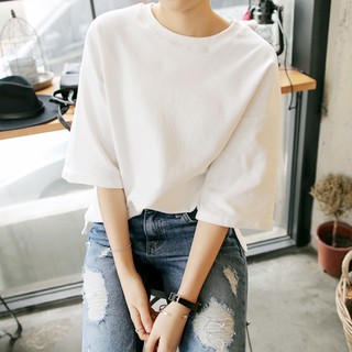 (XẢ KHO)ÁO THUN T SHIRT BASIC TEE TRẮNG TRƠN.
