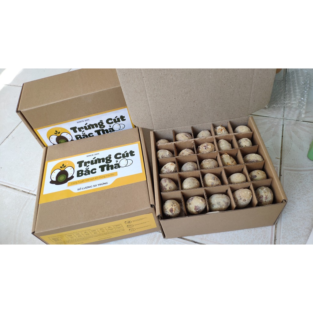 Trứng cút bắc thảo sạch vỏ trấu TonyFarm hộp 50 trứng hộp vuông độc quyền | BigBuy360 - bigbuy360.vn