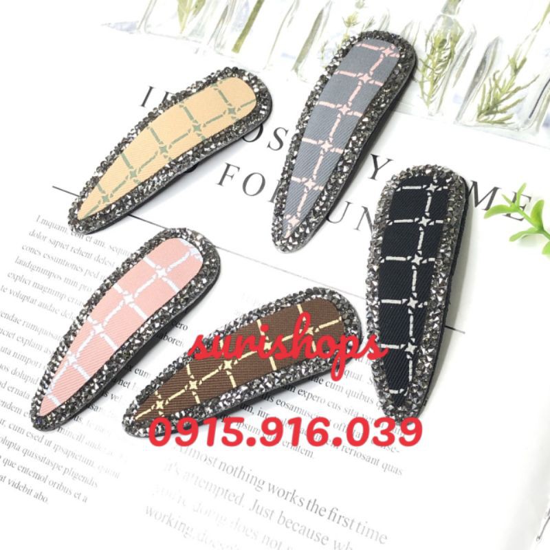 Kẹp mái sọc viền thời trang, kẹp tóc hàn quốc