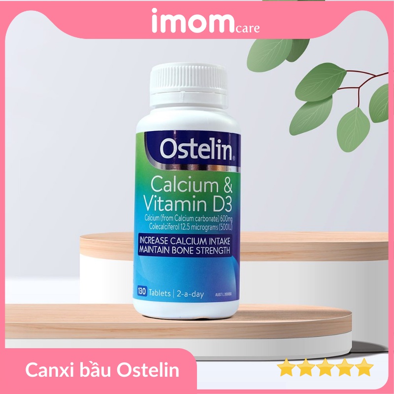Canxi bầu Ostelin Úc 130 viên - Bổ sung Calcium &amp; Vitamin D3 cho mẹ bầu - OST130