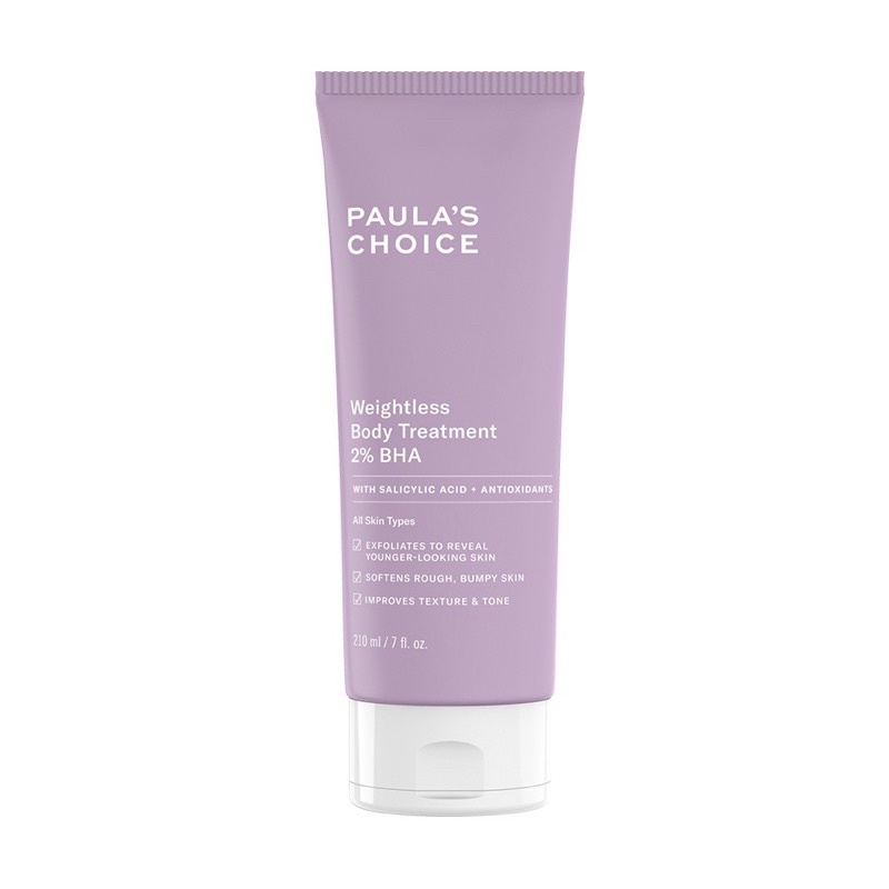 2% BHA Kem dưỡng thể ngừa viêm lỗ chân lông Paula's Choice Weightless Body Treatment 2% BHA 210ml