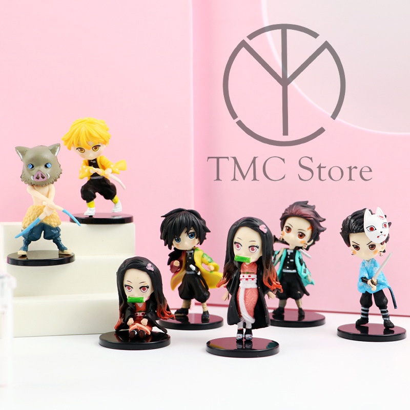 Mô hình kimetsu no yaiba - Tanjiro Nezuko Inosuke Zenitsu Tomioka Giyuu Kimetsu T06 TMC Store