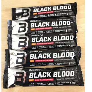 Combo 05 Gói Dùng Thử Tăng Sức Mạnh Pre-Workout Black Blood NOX+ BiotechUSA [DATE 2023]