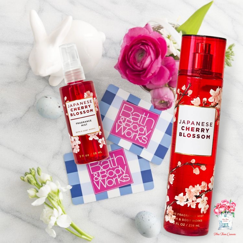 Xịt Thơm Toàn Thân Bath & Body Works Japanese Cherry Blossom Hương Thơm Hoa Anh Đào Thanh Mát Ngọt Ngào 88ml