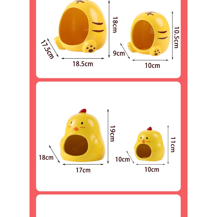 Nhà ngủ sứ gà cho Hamster, sóc, nhím