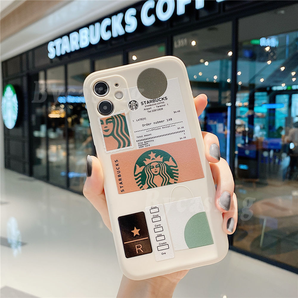 Ốp điện thoại bằng silicon TPU mềm hình Starbucks cho Samsung Galaxy A03S Samsung A12 A02s M02s A11 A51 A71 A10  A20S A30s A50s J7 Pro J7 Prime