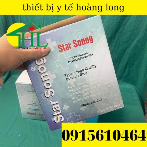 gel triệt lông,Gel siêu âm Star Sonog can 5 lít màu xanh
