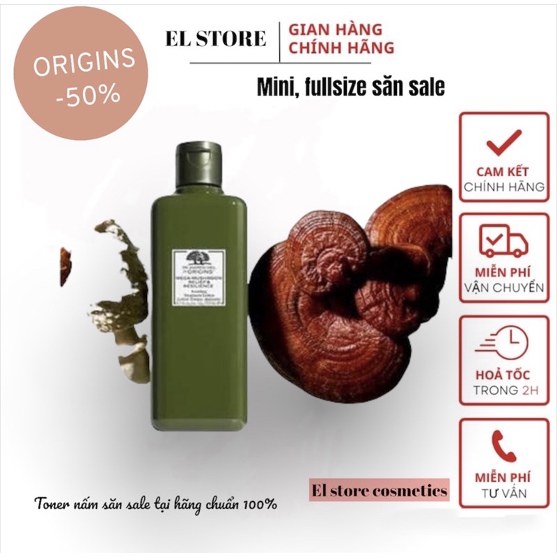 Nước hoa hồng toner dưỡng nấm linh chi Origins Mega Mushroom Skin Relief