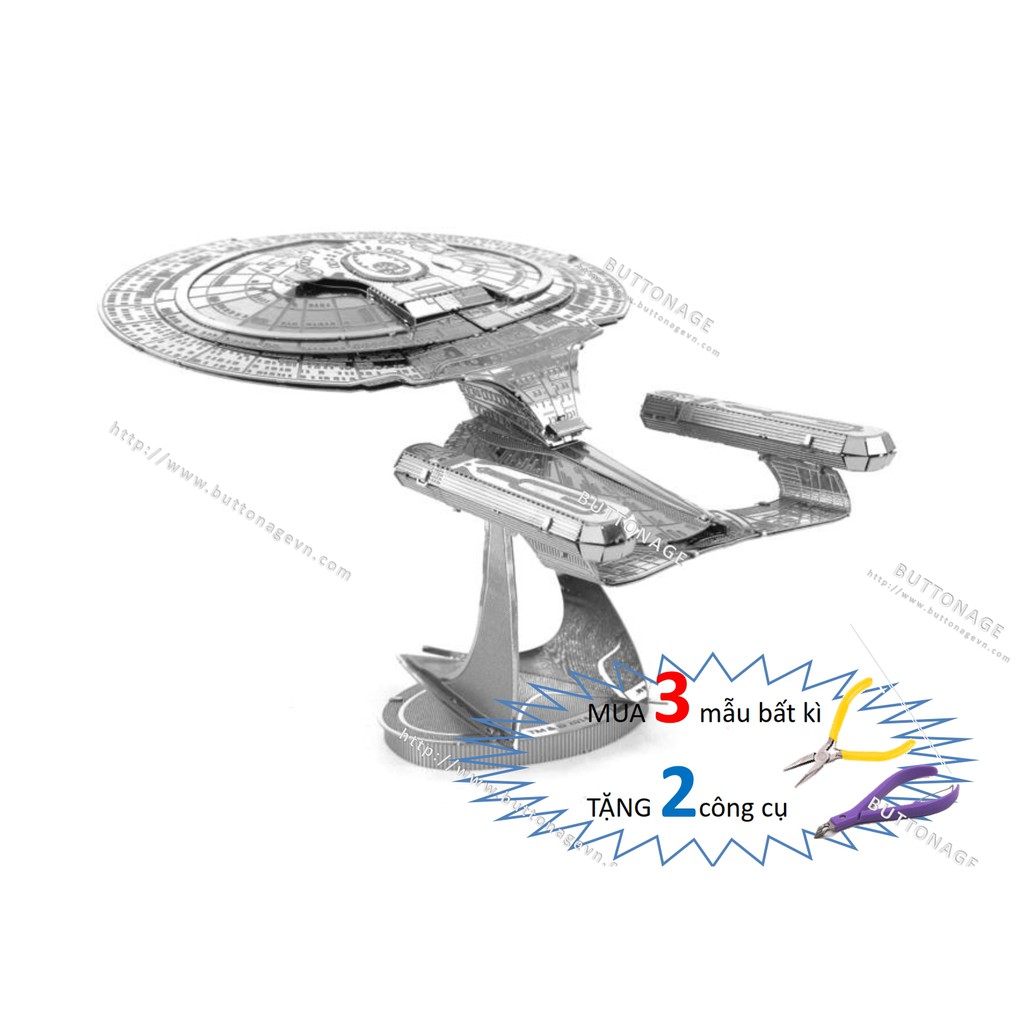 Mô Hình Lắp Ráp 3d Phi Thuyền USS Enterprise (NCC-1701-D)