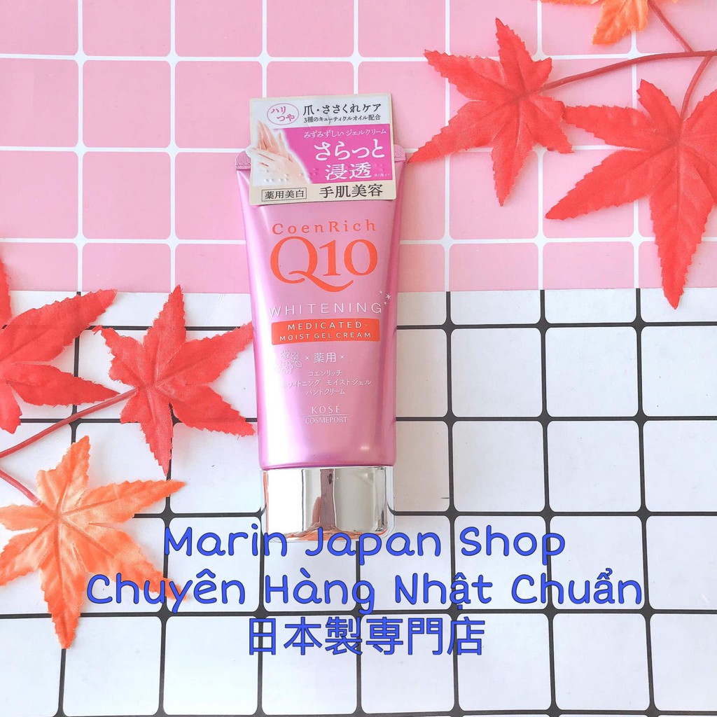 Kem dưỡng da tay Kose hand q10 , collagen dưỡng trắng da tuýp 80g mẫu mới