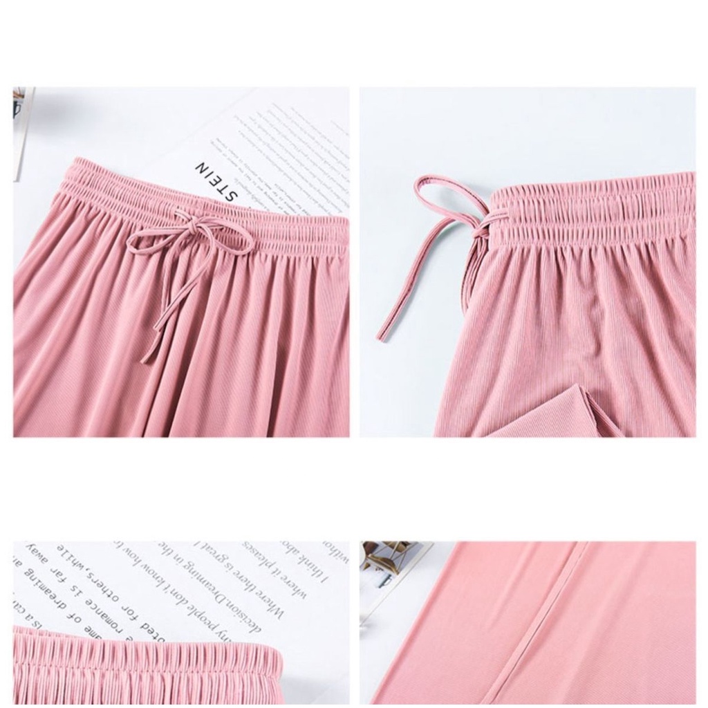 Quần Dài Lưng Cao Ống Rộng Thời Trang Hàn Quốc Cho Nữ