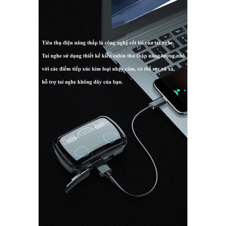 Tai Nghe Bluetooth M10 Phiên Bản Pro Nâng Cấp Pin 3500mahTrâu, Nút Cảm Ứng Tự Động Kết Nối Chống Nước Chống Ồn