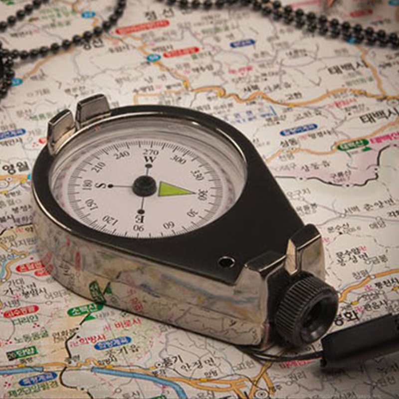 La Bàn Bằng Kim Loại Nhỏ Gọn Chính Xác Chống Nước Chống Lắc Đa Năng Cho Hikin