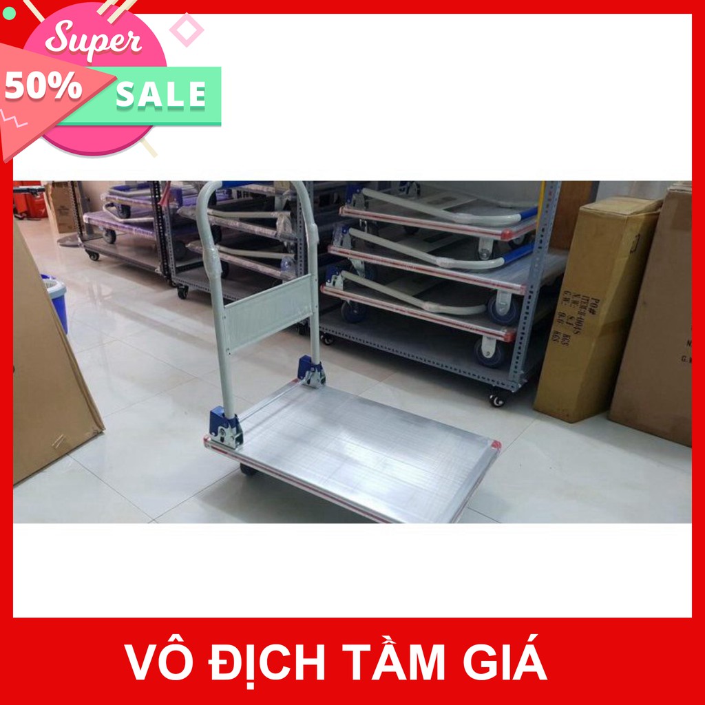 Xe Đẩy Inox 4 Bánh Maxkiwi - 200kg Sàn Aluminium - Kích thước: 48 x 73cm