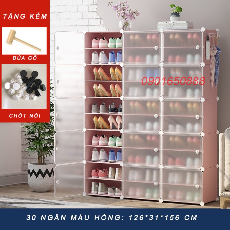 [HOT - FREESHIP] - TỦ NHỰA ĐỂ GIÀY DÉP KIỂU MỚI 24-30 Ô (chia ô) ĐỂ ĐƯỢC 60 ĐÔI GIÀY.