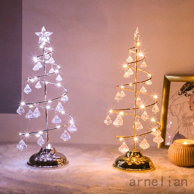 Đèn Pha Lê Trang Trí Phòng Ngủ Hình Cây Thông Noel