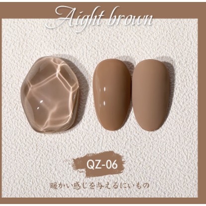Sơn gel AS 6 màu trà sữa QZ chọn lẻ chai 15ml chai đen đỏ ngẫu nhiên