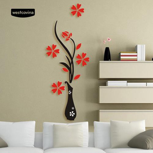 Mica dán tường hình bình hoa