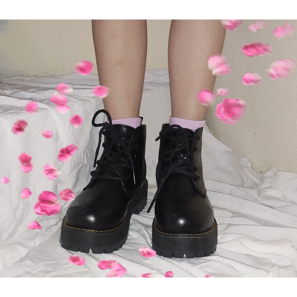 [Có sẵn] BASIC BOOTS - GIÀY BOOTS Cổ Lửng Đế 4cm chất da cao cấp Kawaii.vn (Ảnh thật shop tự chụp) | BigBuy360 - bigbuy360.vn