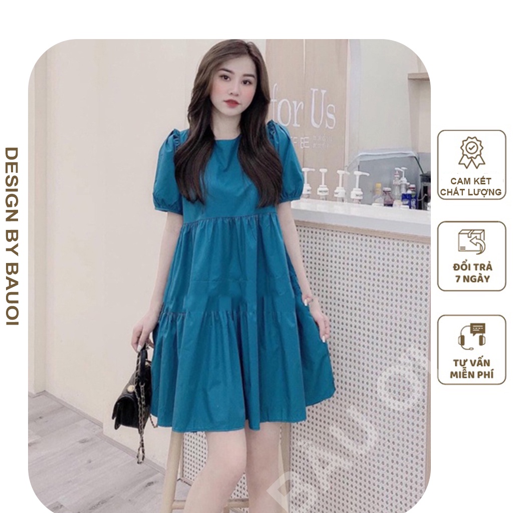 [BAUOII V20] ĐẦM BẦU CÔNG SỞ MÙA HÈ HÀNG THIẾT KẾ CHẤT MỀM MÁT MẶC THOẢI MÁI - VÁY BẦU BABY DOLL TAY BỒNG XẾP LY