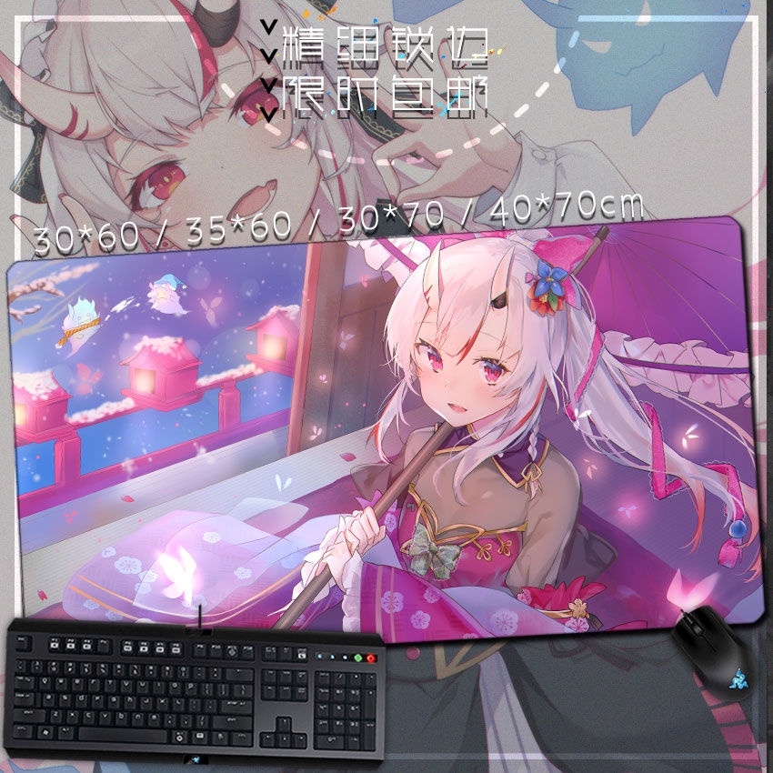 Miễn Phí Vận Chuyển Tấm Lót Chuột Bàn Phím Ngoại Cỡ In Hình Anime Chó vtuber vtuber Ayame