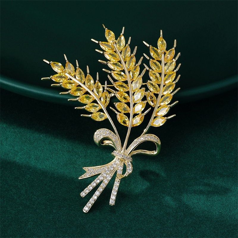 Ghim Cài Áo Hình Cành Cây Đính Đá Nhiều Màu Sắc Thanh Lịch Cao Cấp Dành Cho Nữ