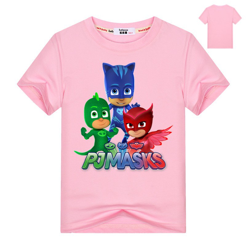 Áo thun trẻ em💖Áo cotton mát mịn họa tiết Hoạt Hình PJ MASKS-LOLOCEE dễ thương cho bé trai và bé gái - SSSHOP 01